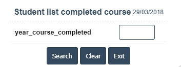 Student list Completed Course